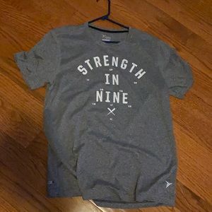 Old Navy Grey Large Baseball Themed Tee.